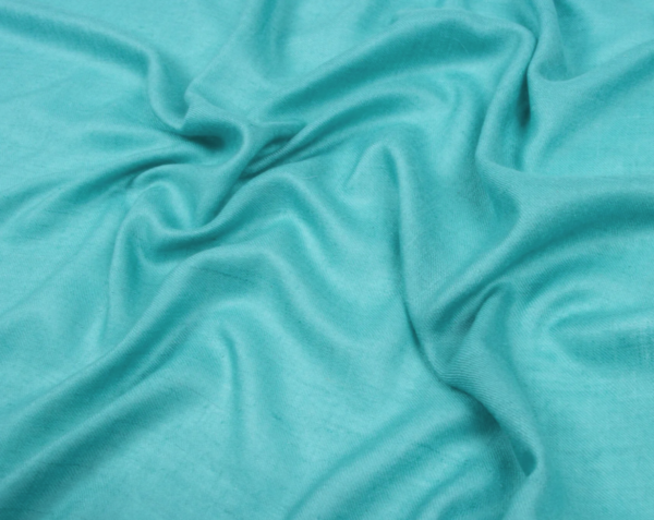 Fountain Blue Solid Pashmina - Image 5